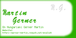 martin gerner business card